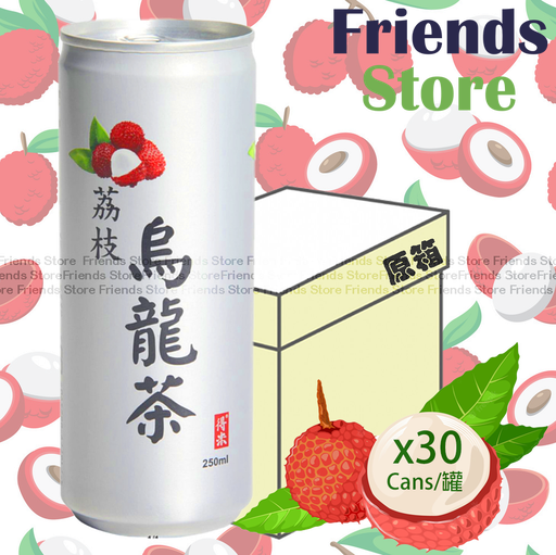 [400493] 得米 - [原箱] 罐裝 荔枝烏龍茶 (250毫升 X 30)