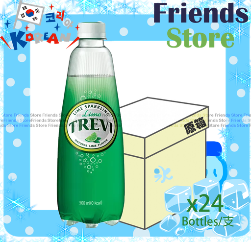 [400488] 樂天 - [原箱] 韓國 Trevi 青檸味有汽水 飲品 (500毫升 X 20)