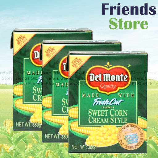 [40007720B] Del Monte - Tetra Pack Cream Style Corn (380g X 3) 紙盒裝 "忌廉" 粟米蓉