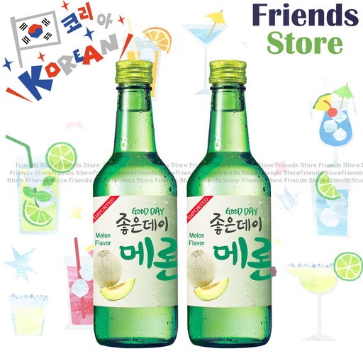 [400533] Muhak - Muhak Fruit Soju (Melon Flavor) (360ml X 2)