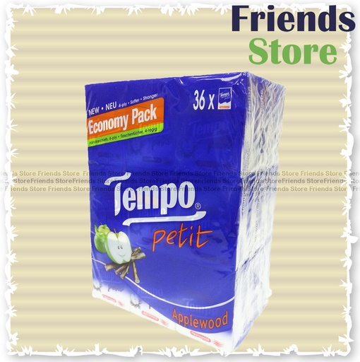 [13031A] Tempo - 得寶 迷你紙手巾 (蘋果木味) (7片 X 36包) (包裝隨機發放)
