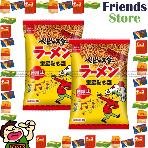 [400119] Baby Star - Snack noodle Yakisoba flavour (41g X 2)