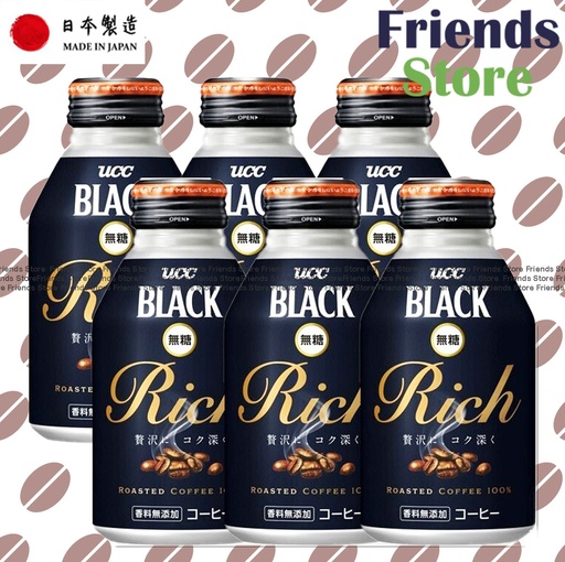 [4127] UCC - Black Coffee - RICH Deep & Rich (275ml x 6)  (Parallel Imported Goods)