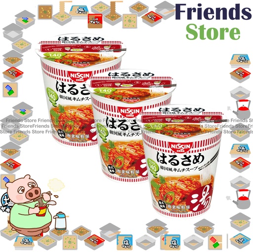 [400114K] 日清 - 春雨粉絲杯 韓式風味泡菜味 (43克 X 3)