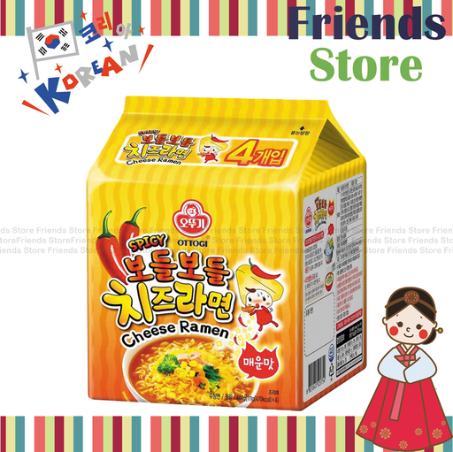 [4000953N] 不倒翁 - 韓國 辣味 辣芝士拉麵 (4包裝) (111克 X 4)