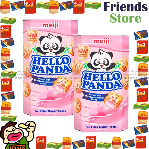 [400767Z43] meiji - Hellopanda Strawberry Flavour  (粉紅色盒) (50g X 2)