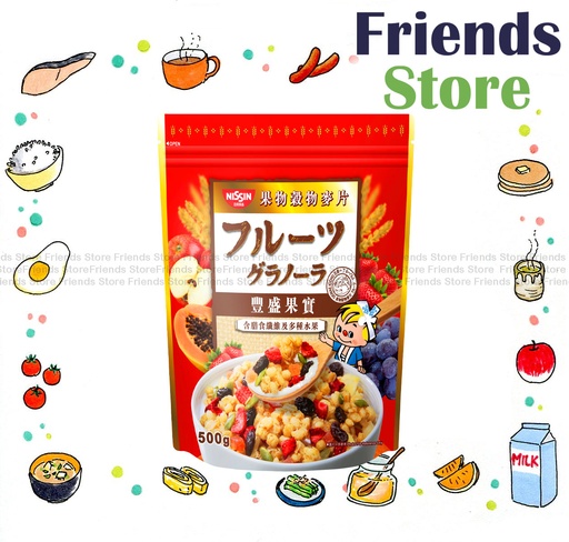 [4007633E5] 日清 - [香港行貨] 果物穀物麥片 豐盛果實味 (500克)(新舊包裝隨機發貨）