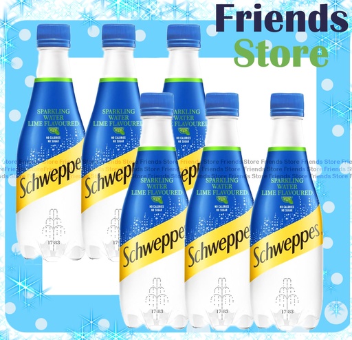 [400788] Schweppes - Sparkling Water Lime Flavoured (410ml X 6)