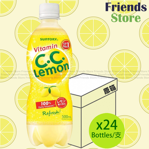 [40001754A] Suntory - [Full Case] Bottled C.C. Lemon (500ml X 24)BBD:on/after 10 OCT 2025