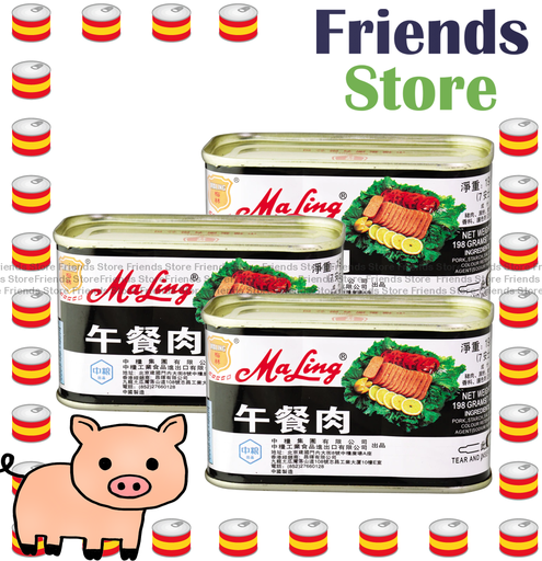 [400124] Ma Ling - [Small] Pork Luncheon Meat (198g X 3)