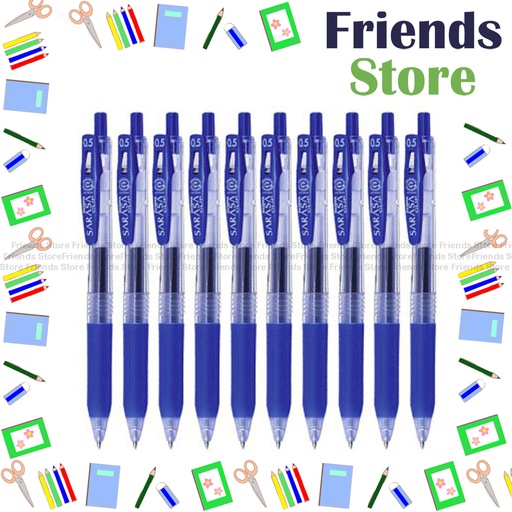 [1240069] Zebra 斑馬牌 - [10pcs] Sarasa Retractable 0.5mm Gel Pen (JJ15-BL) Blue X 10