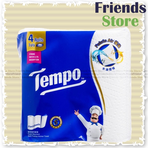 [13031G3] Tempo - 得寶 (4卷裝) 極吸萬用抽取式廚房紙