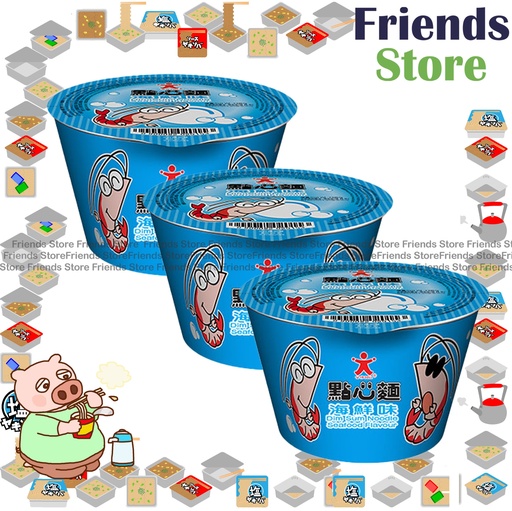 [400N9Z] DOLL DIM SUM - Dim Sum Noodle Seafood Flavour  (34g X 3)