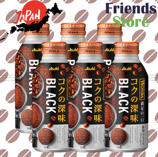 [4122B] Asahi - Japan Wonda Kiwami Black Coffee (400g X 6) New/Old packing randomly distributed