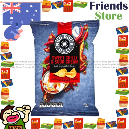 [4121Q] Red Rock Deli - 甜椒洋蔥忌廉味薯片 (165克)  (平行進口) 