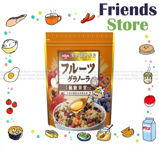 [4007633E4] 日清 - [香港行貨] 果物穀物麥片 楓糖果實味 (500克)