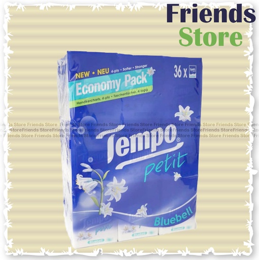 [13031F] Tempo - 得寶 迷你紙手巾 藍風鈴 (7片 X 36包) (包裝隨機發放)