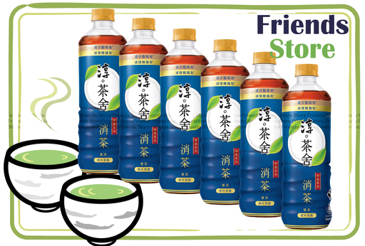 [4007615_6B] Authentic Tea House - Puer Tea Beverage with Fiber (NO SUGAR)  (500ml X 6) 