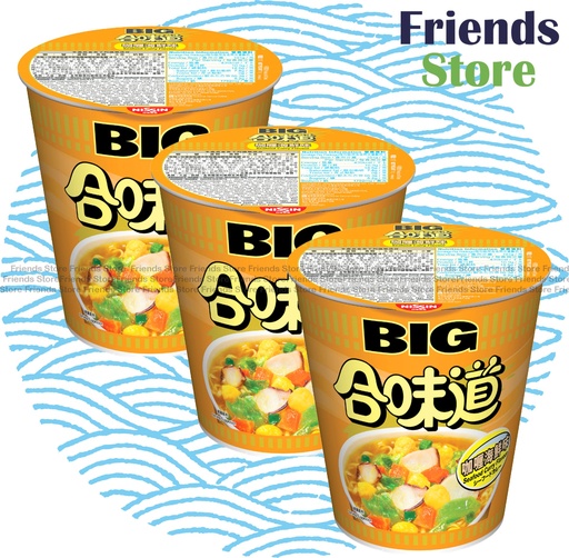 [400114D] Nissin - Big Cup Noodles Curry Seafood Flavour (101g X 3)