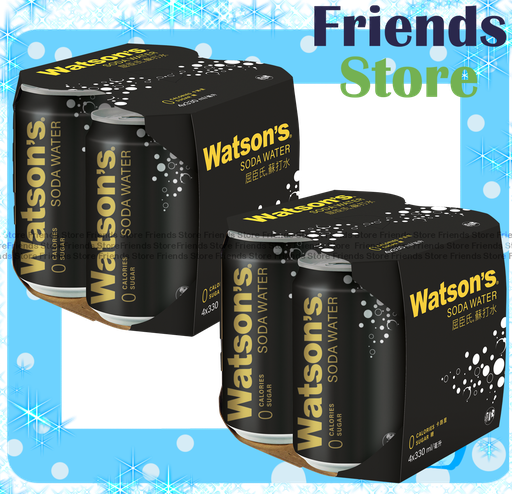 [40047561] watsons - canned soda water (330ml X 4 X 2)