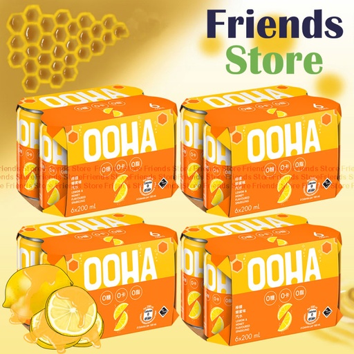 [4004757QAF] OOHA - [Full Case] (迷你罐裝) Lemon & Honey Flavoured Sparkling (200ml X 6 X 4)