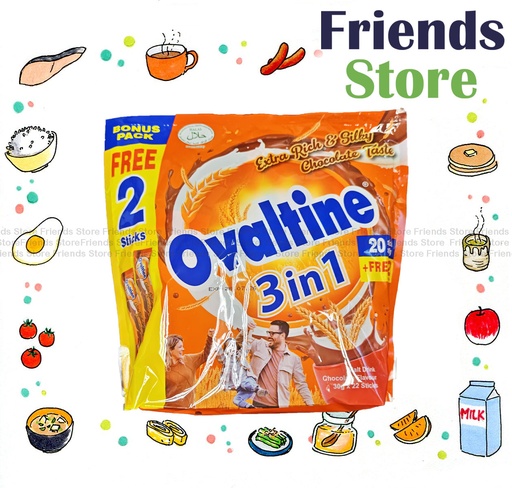 [4125E] Ovaltine - 3in1 Nutritional Malted Drink Powder (20s)  (Bonus pack randomly dist.) (Parallel Imported Goods)
