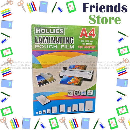 [16509] Hollies - Hollies A4 100ミクロンラミネートフィルム（100枚/箱）