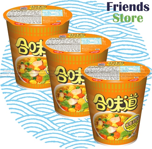 [400114X] 日清 - 合味道 小杯麵 咖喱海鮮味 (75克 X 3)