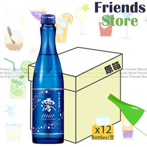 [40101F] Takara - [原箱] 日本 寶酒造 松竹梅白壁藏 澪みお 有氣清酒 (藍色)  飲品 (300毫升 X 12)  