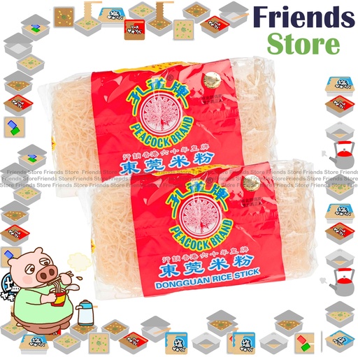 [4000720] Peacock Brand - Dong Guan Rice Stick (400g X 2)New/Old packing randomly distributed