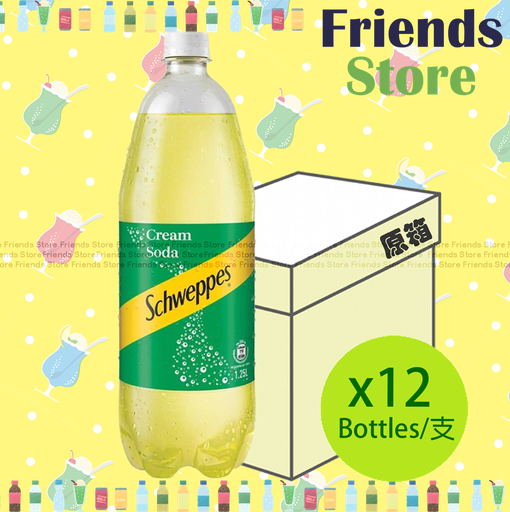 [400286_F] Schweppes - [Full Case] 家庭大支裝  Cream Soda (1.25L X 12)