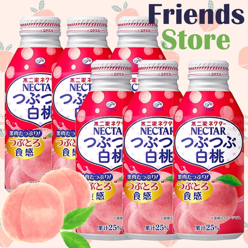 [4121U] FUJIYA - White Peach Juice (380g X 6) Packing randomly distributed