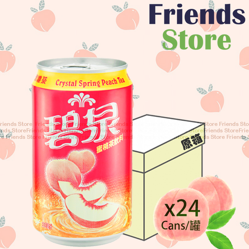 [4007592J] Crystal Spring - [Full Case] Peach Tea Drink 蜜桃茶 (330ml X 24)