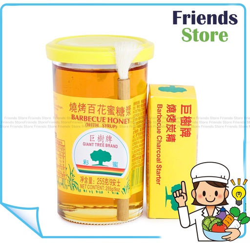 [4000814L] GIANT TREE BRAND - Barbecue Honey with charcoal starter (255g X 1)