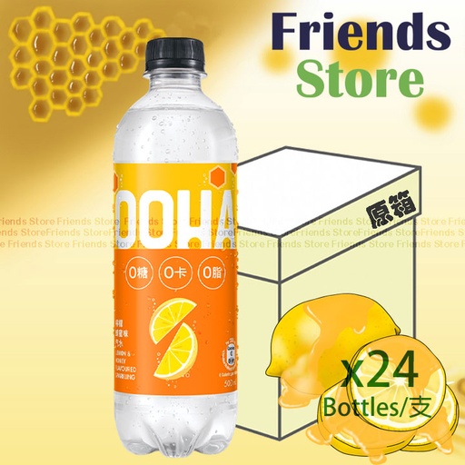 [4004757TAF] OOHA - [Full Case] (膠樽裝)  Lemon & Honey Flavoured Sparkling (500ml X 24)