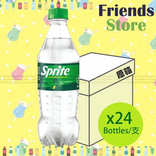 [400759A] Sprite - [Full case] bottled Lemon and Lime Flavoured Soda (500ml X 24) New/old packing randomly distrubuted